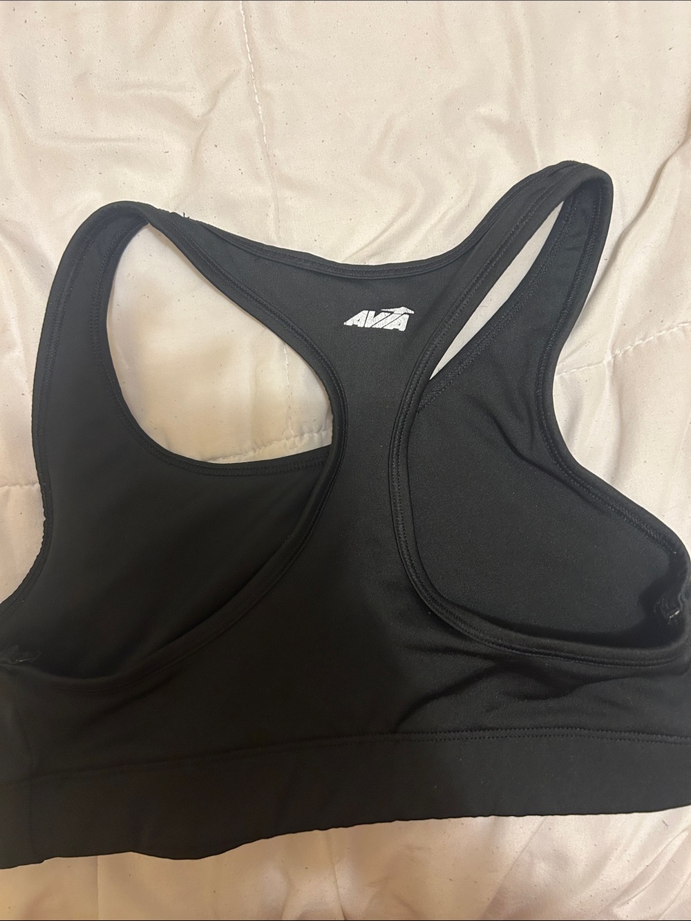 Black Racerback Sports Bra - Picture 2 of 3